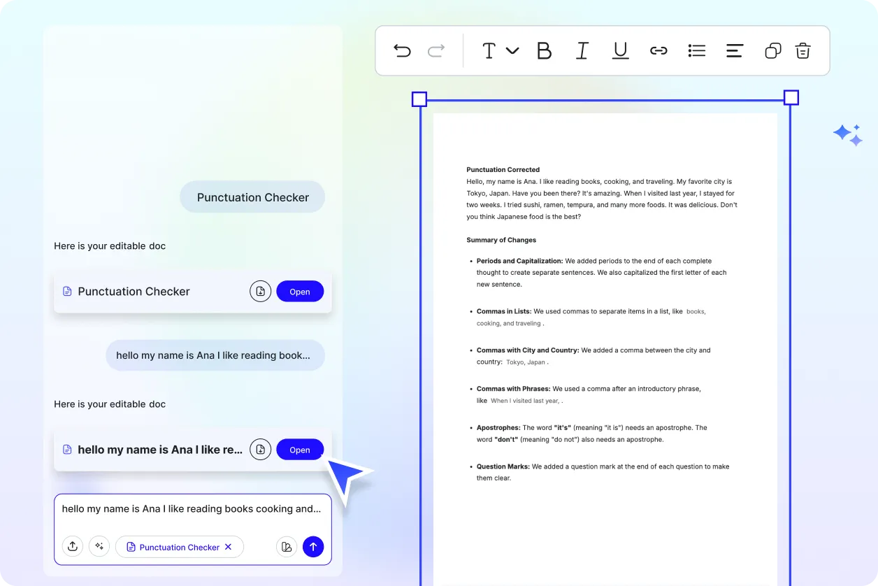 Free AI Punctuation Checker, Online Grammar Correction Tool